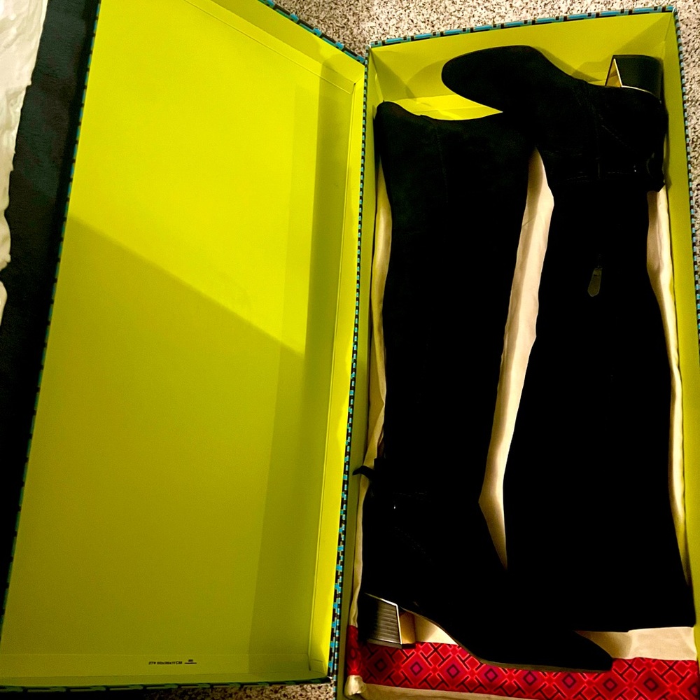Tory Burch Gigi over the knee suede boots. New in box. Size 10.5